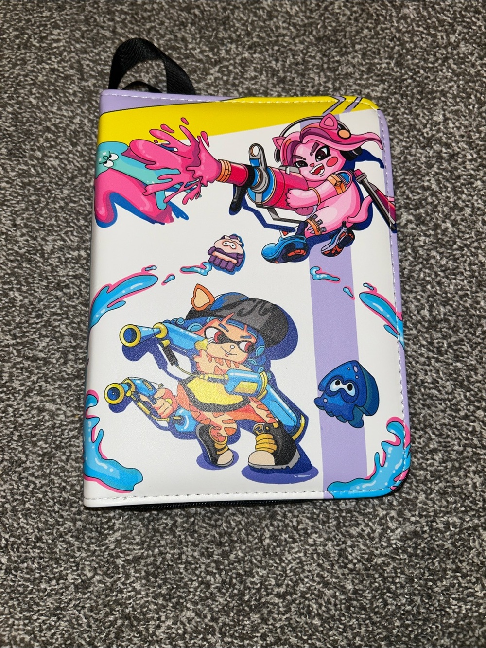 Cute Cartoon Ink-Splatter Tablet Sleeve — Pink, Purple, Blue, Yellow